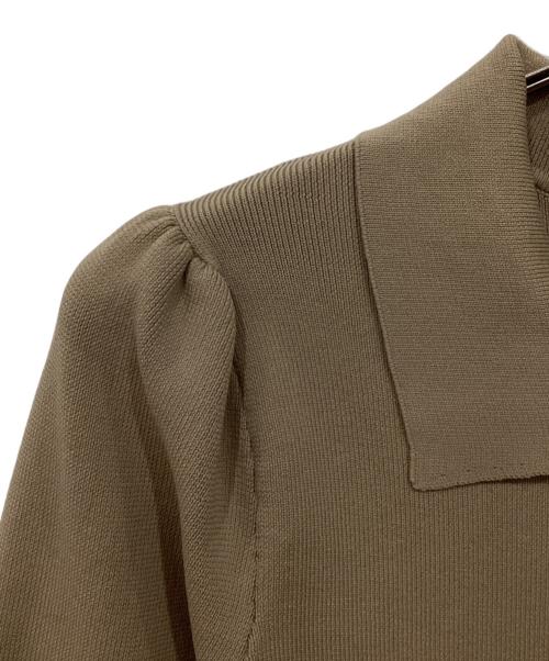 cle blatt（クレブラット）cle blatt (クレブラット) ポロニットロングワンピース ベージュ サイズ:M 未使用品の古着・服飾アイテム