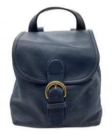 COACH（コーチ）の古着「レザーミニリュック」｜ネイビー