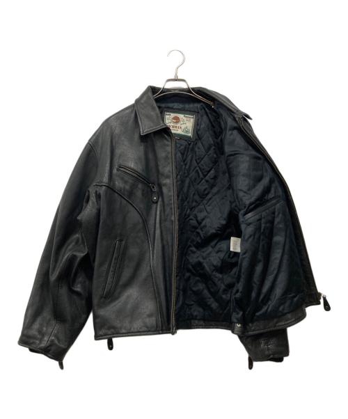 EDWIN（エドウィン）EDWIN (エドウィン) レザージャケット ブラック サイズ:3Lの古着・服飾アイテム