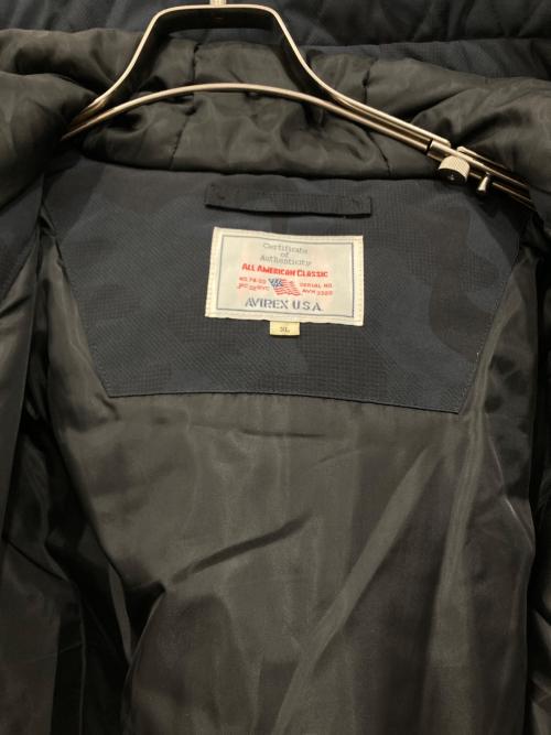 AVIREX（アヴィレックス）AVIREX (アヴィレックス) MA-1フライトジャケット ブラック×ネイビー サイズ:XLの古着・服飾アイテム