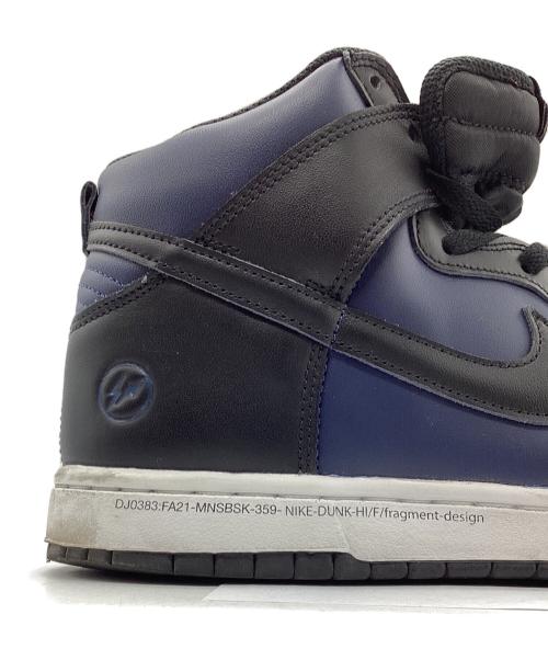NIKE（ナイキ）NIKE (ナイキ) FRAGMENT DESIGN (フラグメントデザイン) ハイカットスニーカー ネイビー×ブラック サイズ:28cmの古着・服飾アイテム