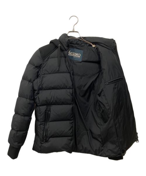 HERNO（ヘルノ）HERNO (ヘルノ) POLAR-TECH撥水ナイロンフーデッドダウンジャケット ブラック サイズ:44の古着・服飾アイテム