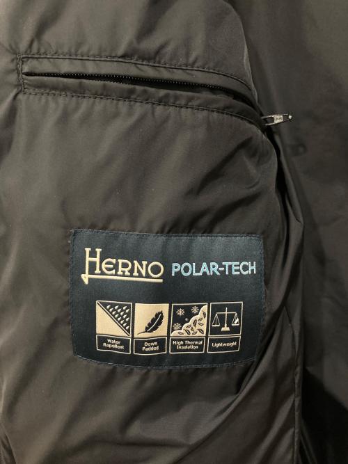 HERNO（ヘルノ）HERNO (ヘルノ) POLAR-TECH撥水ナイロンフーデッドダウンジャケット ブラック サイズ:44の古着・服飾アイテム