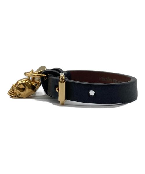 ALEXANDER McQUEEN（アレキサンダーマックイーン）ALEXANDER McQUEEN (アレキサンダーマックイーン) レザーバングル ブラックの古着・服飾アイテム