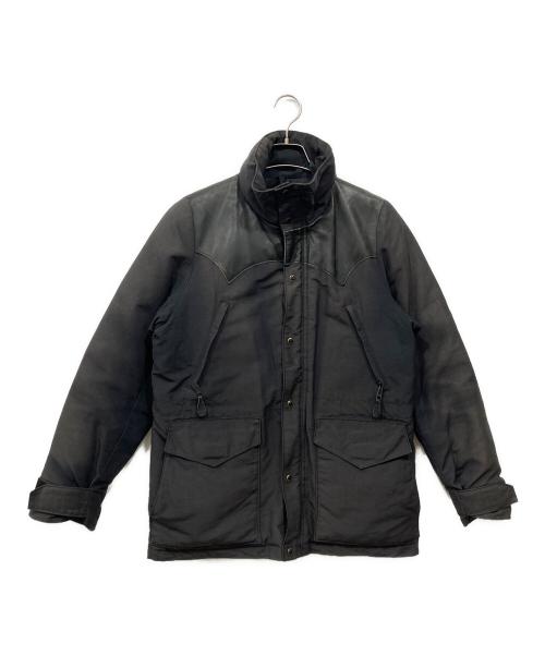 RockyMountainFeatherBed（ロッキーマウンテンフェザーベッド）RockyMountainFeatherBed (ロッキーマウンテンフェザーベッド) レザーヨークダウンジャケット ブラック サイズ:38の古着・服飾アイテム
