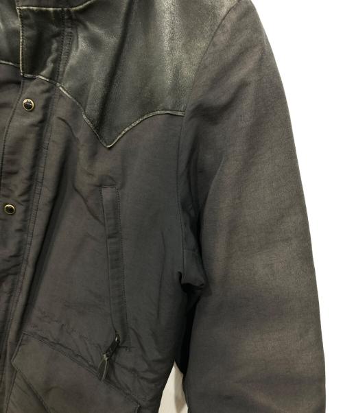 RockyMountainFeatherBed（ロッキーマウンテンフェザーベッド）RockyMountainFeatherBed (ロッキーマウンテンフェザーベッド) レザーヨークダウンジャケット ブラック サイズ:38の古着・服飾アイテム
