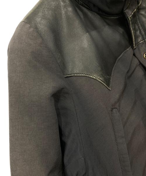 RockyMountainFeatherBed（ロッキーマウンテンフェザーベッド）RockyMountainFeatherBed (ロッキーマウンテンフェザーベッド) レザーヨークダウンジャケット ブラック サイズ:38の古着・服飾アイテム