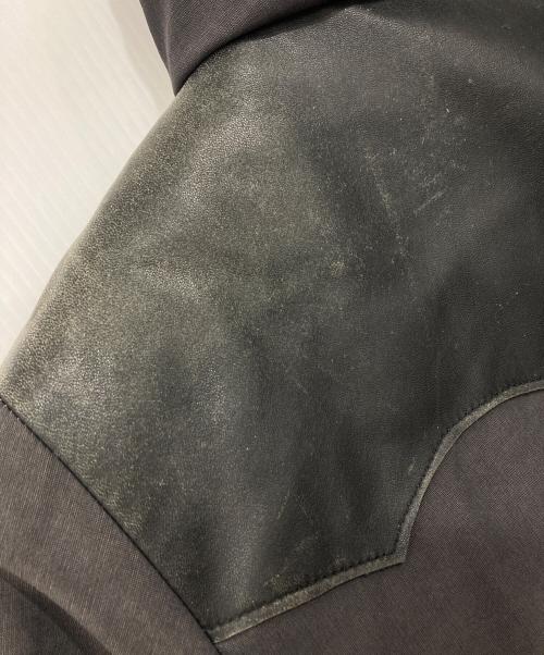 RockyMountainFeatherBed（ロッキーマウンテンフェザーベッド）RockyMountainFeatherBed (ロッキーマウンテンフェザーベッド) レザーヨークダウンジャケット ブラック サイズ:38の古着・服飾アイテム