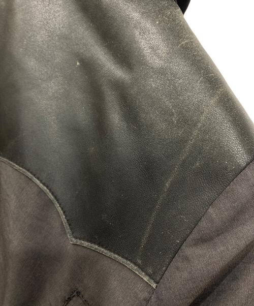 RockyMountainFeatherBed（ロッキーマウンテンフェザーベッド）RockyMountainFeatherBed (ロッキーマウンテンフェザーベッド) レザーヨークダウンジャケット ブラック サイズ:38の古着・服飾アイテム
