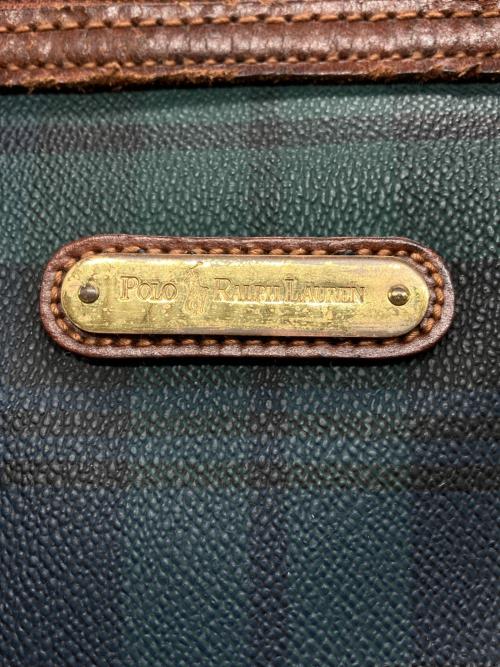 POLO RALPH LAUREN（ポロ・ラルフローレン）POLO RALPH LAUREN (ポロ・ラルフローレン) ミニボストンバッグ ネイビー×グリーンの古着・服飾アイテム