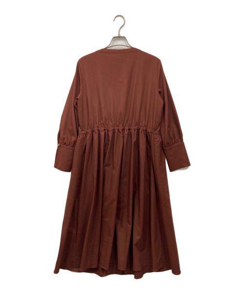 ANAYI（アナイ）ANAYI (アナイ) ウエストドロストロングシャツワンピース ブラウン サイズ:36の古着・服飾アイテム