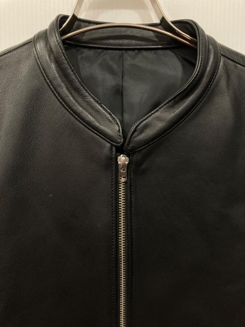 LIDnM（リドム）LIDnM (リドム) ラムレザーシングルライダースジャケット ブラック サイズ:Lの古着・服飾アイテム