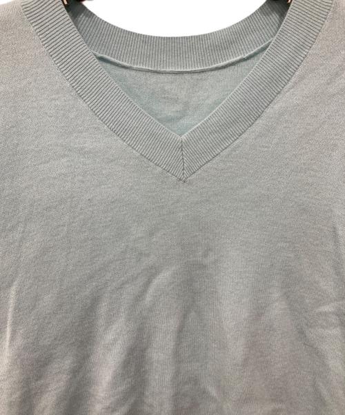 allureville（アルアバイル）allureville (アルアバイル) ウールスムース2WAYネックプルオーバー ブルー サイズ:2の古着・服飾アイテム