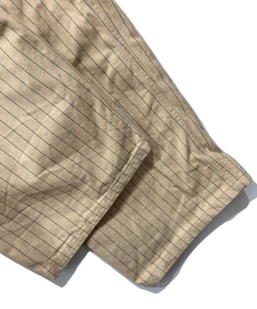 Schott（ショット）Schott (ショット) ストライプフリスコパンツ ベージュ×グリーン サイズ:34の古着・服飾アイテム