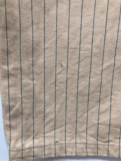 Schott（ショット）Schott (ショット) ストライプフリスコパンツ ベージュ×グリーン サイズ:34の古着・服飾アイテム