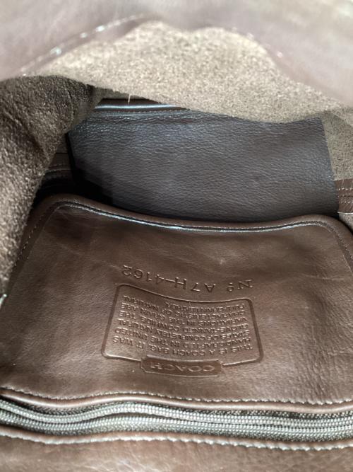 COACH（コーチ）COACH (コーチ) レザーショルダーバッグ ブラウンの古着・服飾アイテム