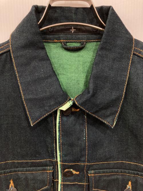 STONE ISLAND（ストーンアイランド）STONE ISLAND (ストーンアイランド) ガーメントダイ加工デニムジャケット インディゴ サイズ:Lの古着・服飾アイテム
