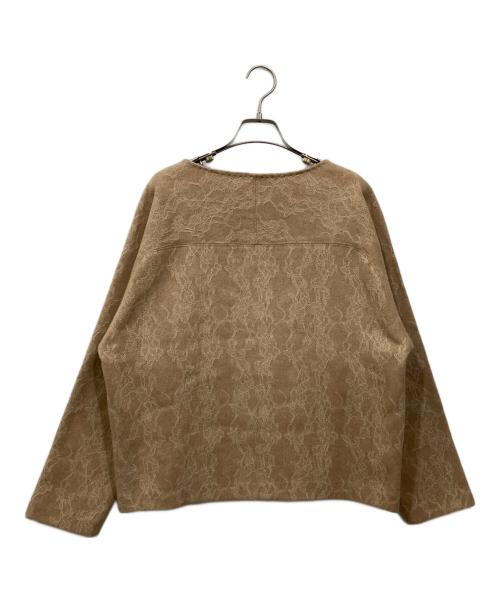 MaxMara（マックスマーラ）MaxMara (マックスマーラ) ウールレーストップスセットアップ ベージュ サイズ:Lの古着・服飾アイテム