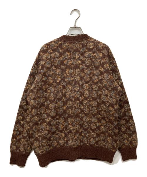 COACH（コーチ）COACH (コーチ) シグネチャー ニットカーディガン ブラウン サイズ:XSの古着・服飾アイテム