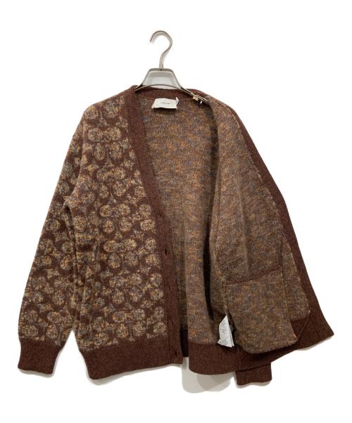 COACH（コーチ）COACH (コーチ) シグネチャー ニットカーディガン ブラウン サイズ:XSの古着・服飾アイテム