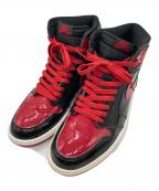 NIKEナイキ）の古着「ハイカットスニーカー」｜ブラック×レッド