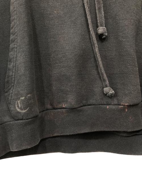 CHROME HEARTS（クロムハーツ）CHROME HEARTS (クロムハーツ) ホースシュー×フローラルクロス プルオーバーパーカー ブラック サイズ:XLの古着・服飾アイテム