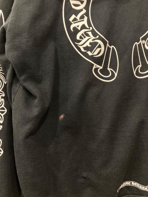 CHROME HEARTS（クロムハーツ）CHROME HEARTS (クロムハーツ) ホースシュー×フローラルクロス プルオーバーパーカー ブラック サイズ:XLの古着・服飾アイテム