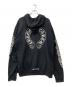 CHROME HEARTS (クロムハーツ) ホースシュー×フローラルクロス プルオーバーパーカー ブラック サイズ:XL：90000円