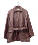 FOLLフォル）の古着「レザージャケット」｜レッド