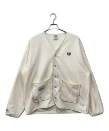 A BATHING APE（アベイシングエイプ）の古着「ノーカラーカーディガン」｜ホワイト