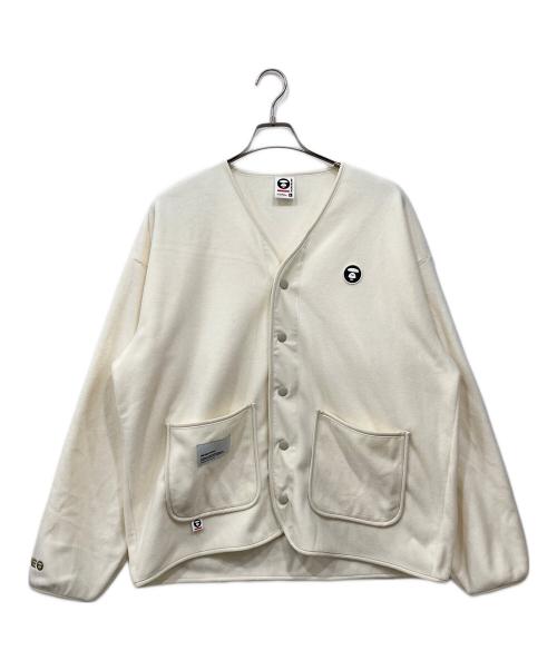 A BATHING APE（アベイシングエイプ）A BATHING APE (アベイシングエイプ) ノーカラーカーディガン ホワイト サイズ:Lの古着・服飾アイテム