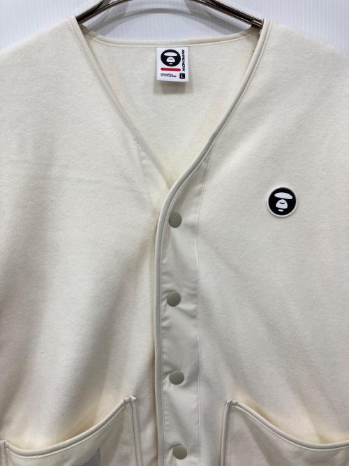 A BATHING APE（アベイシングエイプ）A BATHING APE (アベイシングエイプ) ノーカラーカーディガン ホワイト サイズ:Lの古着・服飾アイテム