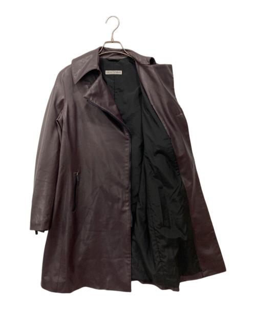 EMPORIO ARMANI（エンポリオ アルマーニ）EMPORIO ARMANI (エンポリオ アルマーニ) レザーコート ブラウン サイズ:38の古着・服飾アイテム