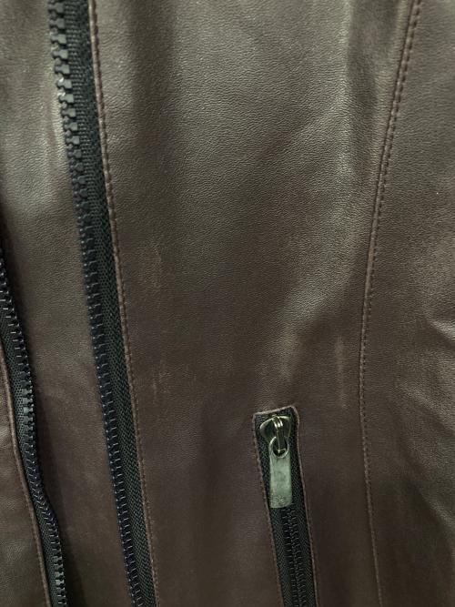 EMPORIO ARMANI（エンポリオ アルマーニ）EMPORIO ARMANI (エンポリオ アルマーニ) レザーコート ブラウン サイズ:38の古着・服飾アイテム