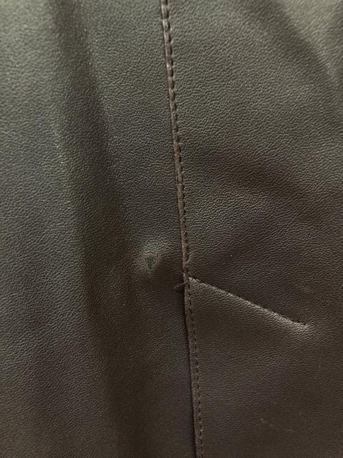EMPORIO ARMANI（エンポリオ アルマーニ）EMPORIO ARMANI (エンポリオ アルマーニ) レザーコート ブラウン サイズ:38の古着・服飾アイテム