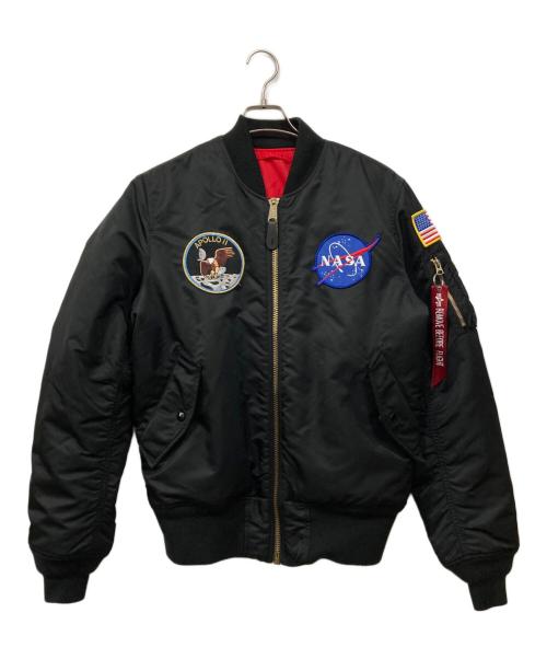 ALPHA INDUSTRIES（アルファインダストリーズ）ALPHA INDUSTRIES (アルファインダストリーズ) フライトジャケット ブラック サイズ:Lの古着・服飾アイテム