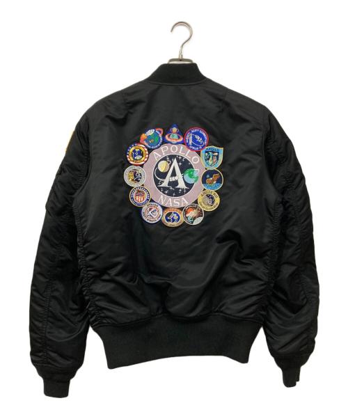 ALPHA INDUSTRIES（アルファインダストリーズ）ALPHA INDUSTRIES (アルファインダストリーズ) フライトジャケット ブラック サイズ:Lの古着・服飾アイテム