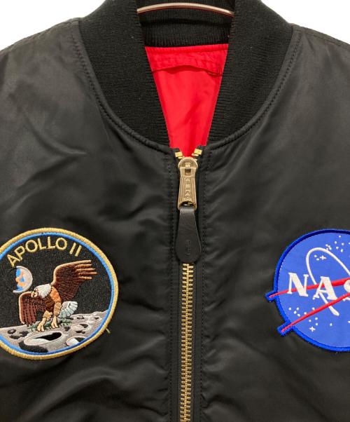 ALPHA INDUSTRIES（アルファインダストリーズ）ALPHA INDUSTRIES (アルファインダストリーズ) フライトジャケット ブラック サイズ:Lの古着・服飾アイテム