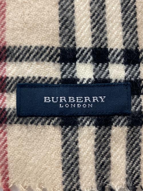 BURBERRY LONDON（バーバリーロンドン）BURBERRY LONDON (バーバリーロンドン) ウールマフラー ベージュの古着・服飾アイテム