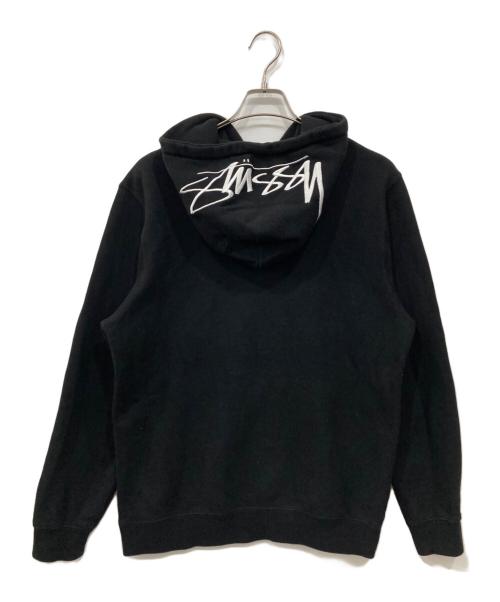 stussy（ステューシー）stussy (ステューシー) ロゴパーカー ブラック サイズ:Mの古着・服飾アイテム