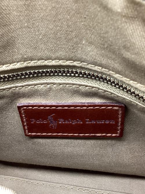POLO RALPH LAUREN（ポロ・ラルフローレン）POLO RALPH LAUREN (ポロ・ラルフローレン) ミニボストンバッグ グリーン×ブラウンの古着・服飾アイテム