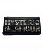 Hysteric Glamourヒステリックグラマー）の古着「スタッズ ロゴ レザー 長財布」｜ブラック