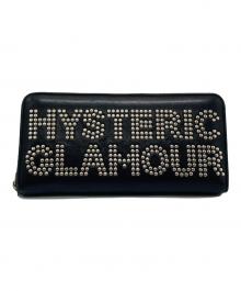 Hysteric Glamour（ヒステリックグラマー）の古着「スタッズ ロゴ レザー 長財布」｜ブラック