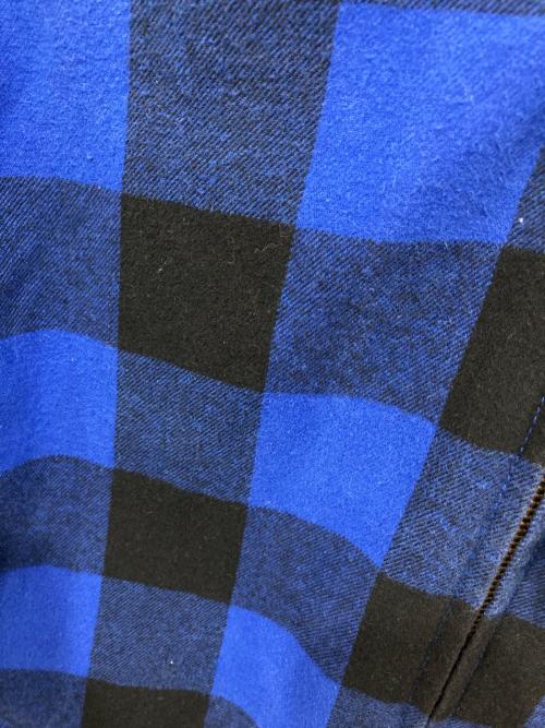 stussy（ステューシー）stussy (ステューシー) ブロックチェック ジップパーカー ブルー×ブラック サイズ:Mの古着・服飾アイテム