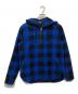 stussy（ステューシー）の古着「ブロックチェック ジップパーカー」｜ブルー×ブラック