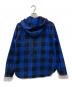 stussy (ステューシー) ブロックチェック ジップパーカー ブルー×ブラック サイズ:M：10000円