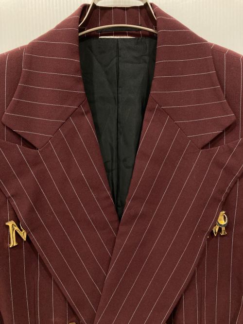 LUNA MATTINO（ルナマティーノ）LUNA MATTINO (ルナマティーノ) テーラードジャケット レッド×ホワイト サイズ:Mの古着・服飾アイテム