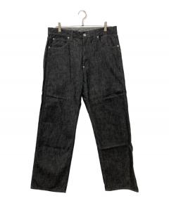 中古・古着通販】COMOLI (コモリ) ブラックデニム ベルテッドパンツ