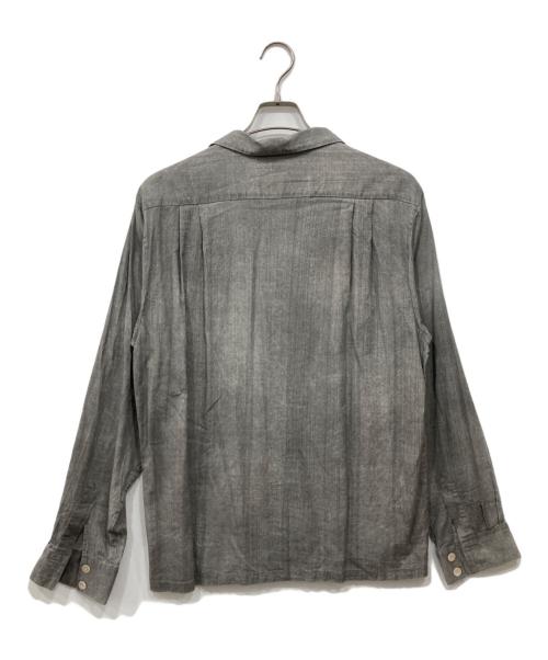 T.T（タイガ タカハシ）T.T (タイガ タカハシ) イタリアンカラーシャツ グレー サイズ:15の古着・服飾アイテム