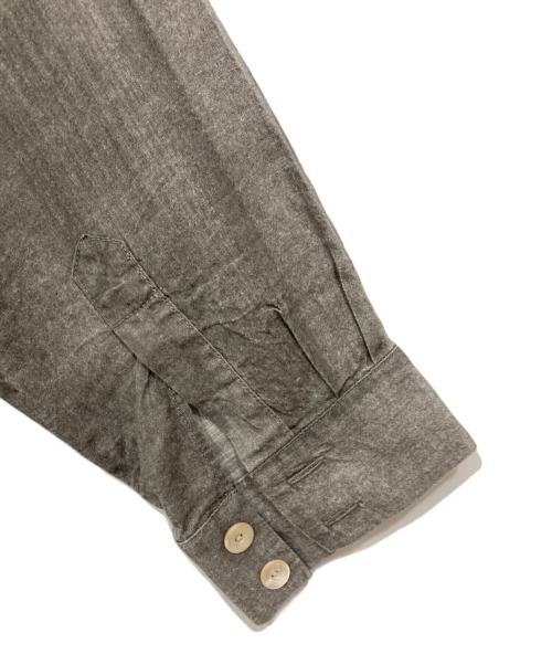 T.T（タイガ タカハシ）T.T (タイガ タカハシ) イタリアンカラーシャツ グレー サイズ:15の古着・服飾アイテム